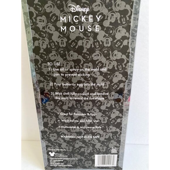 Disney Mickey Mouse Breakfast Egg Pancake Molds Cookie Cutter Set Head Hand - Picture 2 of 4